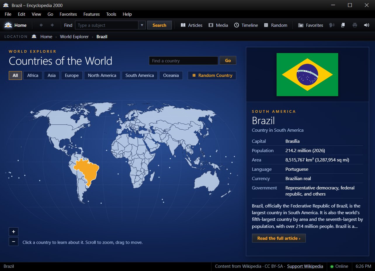 World Explorer with Brazil selected